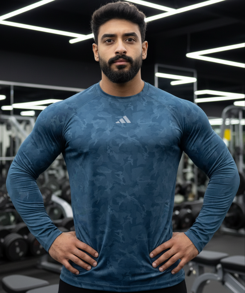 The premium long sleeves - Camo Petrol