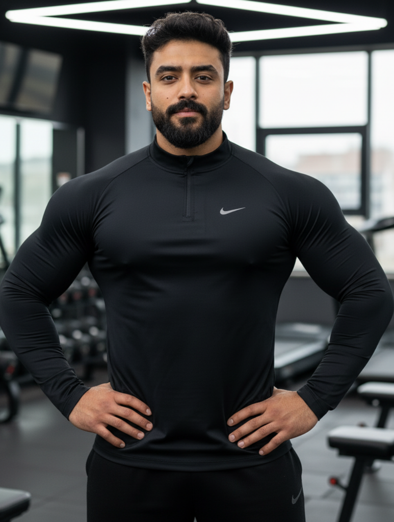 The premium zipped long sleeves - Black