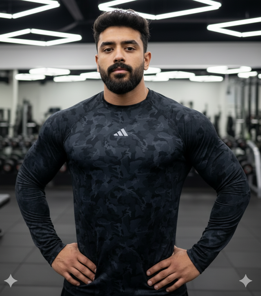 The premium long sleeves - Camo Black